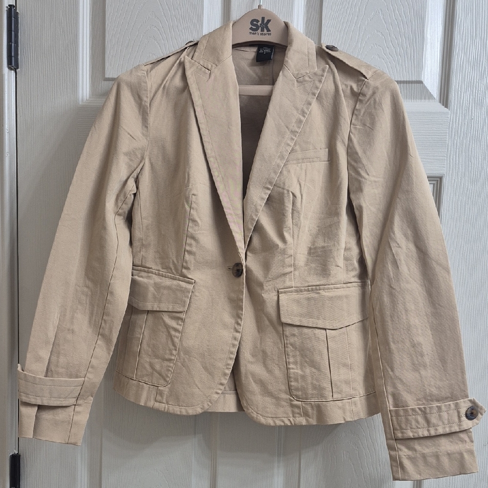 Victoria's Secret Classic Tan Women's Blazer Safari, Career